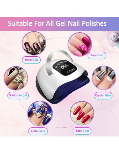 Lámpara UV LED GGUP 320W Secador de Uñas Profesional 72 Perlas
