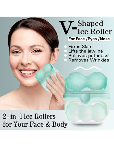Rodillo de Hielo Favolosa 2-en-1 Facial y Ocular Verde Rodillo de Hielo Favolosa 2-en-1 Facial y Ocular Verde