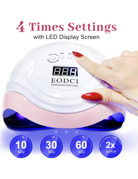 Lámpara UV LED 168W EODCI para Secado de Uñas en Gel Lámpara UV LED 168W EODCI para Secado de Uñas en Gel