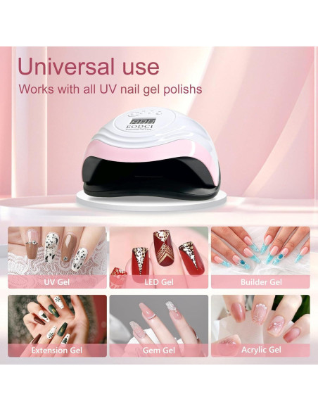 Lámpara UV LED 168W EODCI para Secado de Uñas en Gel Lámpara UV LED 168W EODCI para Secado de Uñas en Gel
