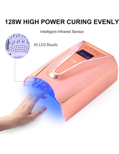 Lámpara de Uñas UV/LED M Crystal Cure 128W Inalámbrica