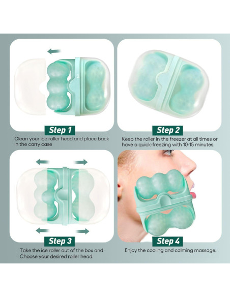 Rodillo de Hielo Favolosa 2-en-1 Facial y Ocular Verde Rodillo de Hielo Favolosa 2-en-1 Facial y Ocular Verde