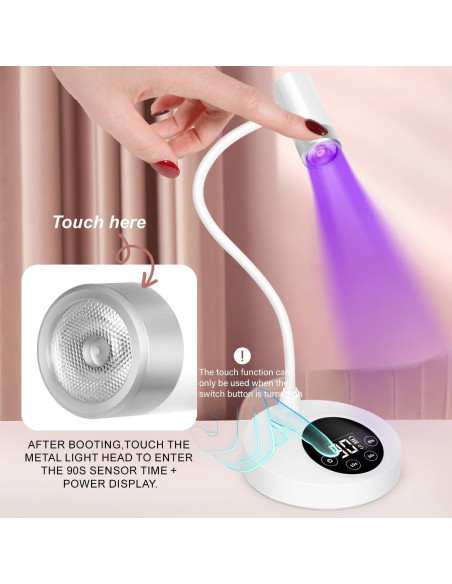 Lámpara de Uñas UV LED AORAEM Recargable 12W Cuello de Ganso Lámpara de Uñas UV LED AORAEM Recargable 12W Cuello de Ganso