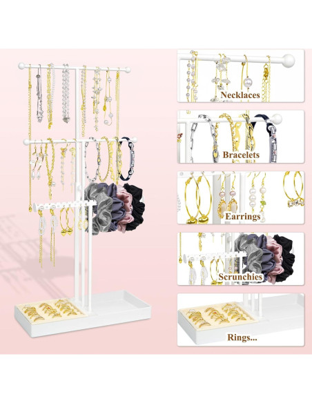 Soporte de Joyería Jenseits Beige Ajustable 3 Niveles Soporte de Joyería Jenseits Beige Ajustable 3 Niveles