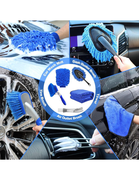 Kit de Lavado de Autos NIKCOSMK 20 Piezas - Cepillos y Mopa Kit de Lavado de Autos NIKCOSMK 20 Piezas - Cepillos y Mopa