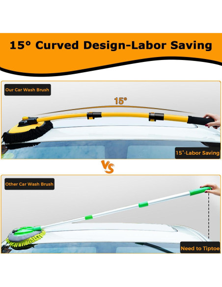 Cepillo de Lavado de Autos WillingHeart 109 cm Curvado 15 Cepillo de Lavado de Autos WillingHeart 109 cm Curvado 15