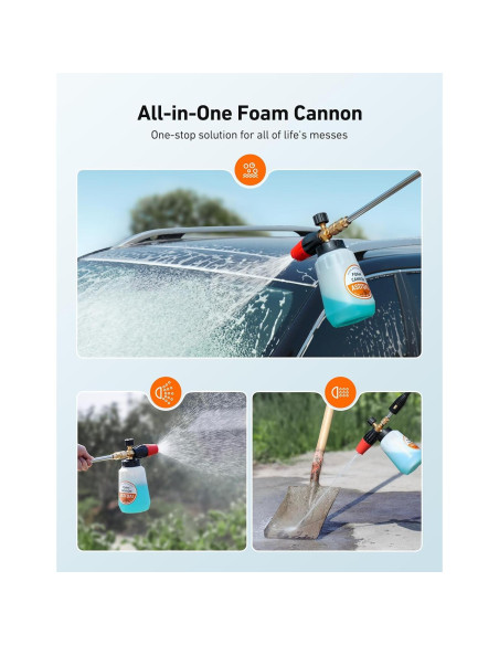 Cañón de Espuma AstroAI 1L Ajustable para Lavadora Cañón de Espuma AstroAI 1L Ajustable para Lavadora