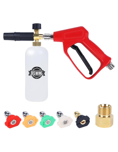 Pistola de Lavado a Presión Biswing 4000 PSI con Caño de Espuma