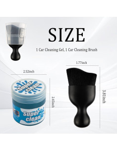 Kit de Limpieza Interior de Auto OFBAND con Gel y Cepillo 2
