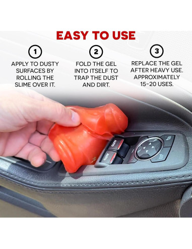Gel de Limpieza para Autos Slime-X - 4 Paquetes de 190g