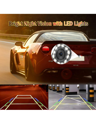 Cámara de Respaldo Impermeable Adehoei 12 LED HD Universal