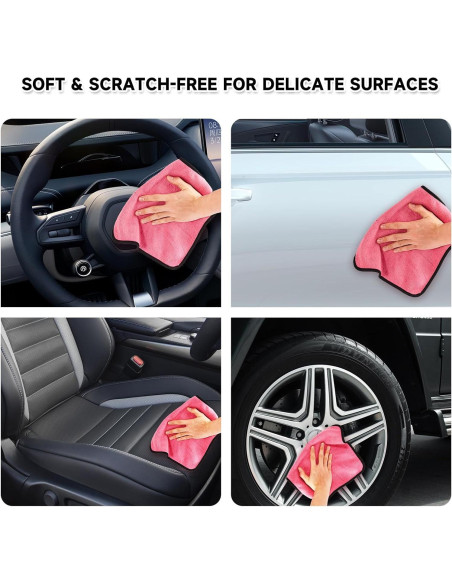 Kit de Limpieza para Autos Daemson - 8 Piezas Rosa Kit de Limpieza para Autos Daemson - 8 Piezas Rosa