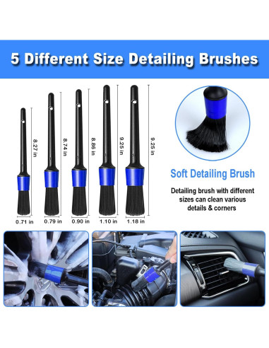 Kit de Limpieza de Coche NIKCOSMK 15 Piezas Interior