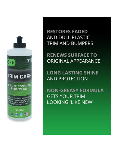 Cuidado de Recortes 3D - Restaurador de Plástico y Caucho 16oz