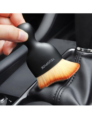Cepillo de Limpieza Interior de Coche TEUOPIOE Marrón 10g