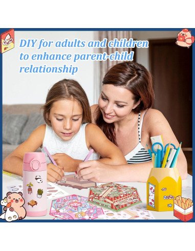 Pegatinas 3D DIY XANGNIER - 4 Conjuntos Creativos para Todas las Edades