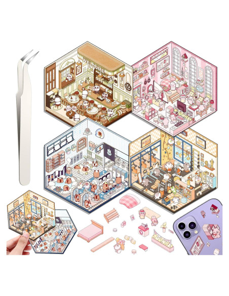 Pegatinas 3D DIY Draupnir - 4 Conjuntos para Decorar Pegatinas 3D DIY Draupnir - 4 Conjuntos para Decorar