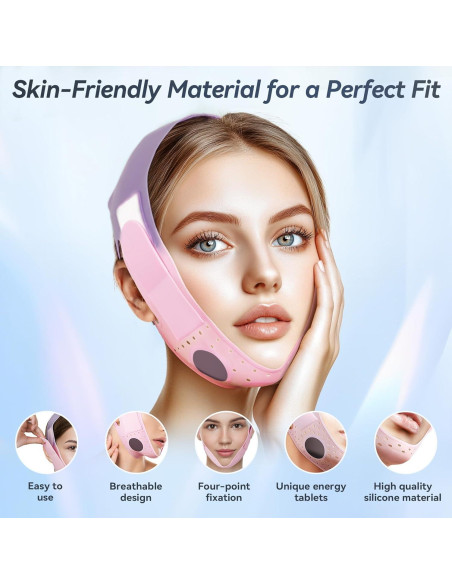 Máscara Facial V-Line ONLUKY Reductora de Papada Rosa Máscara Facial V-Line ONLUKY Reductora de Papada Rosa