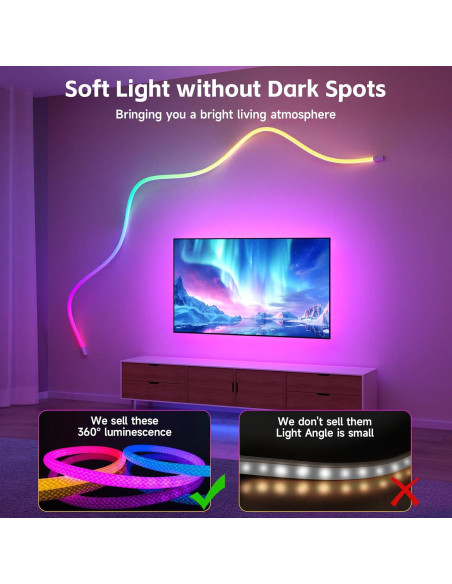 Luces de Cuerda LED Tyute 3m IP67 Control Remoto APP Música Luces de Cuerda LED Tyute 3m IP67 Control Remoto APP Música