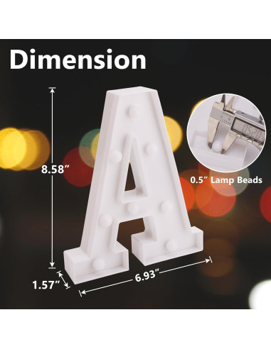 Letrero de Neón LED Letra A TRONSBOO Luz Decorativa