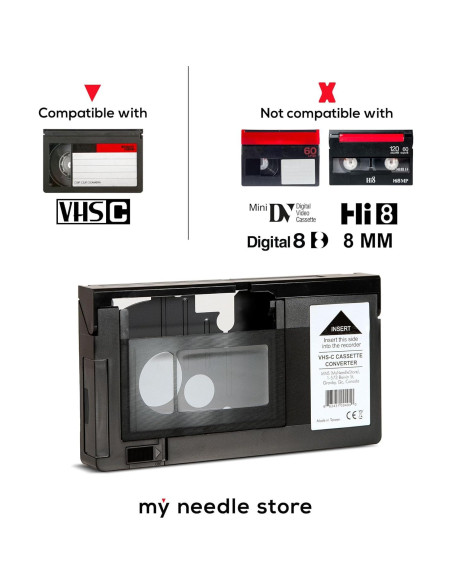 Adaptador de Casete VHS-C My Needle Store - Reproducción y Grabación Adaptador de Casete VHS-C My Needle Store - Reproducción y Grabación