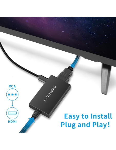 Convertidor RCA a HDMI Tengchi R18 1080p para PS2, Xbox Convertidor RCA a HDMI Tengchi R18 1080p para PS2, Xbox