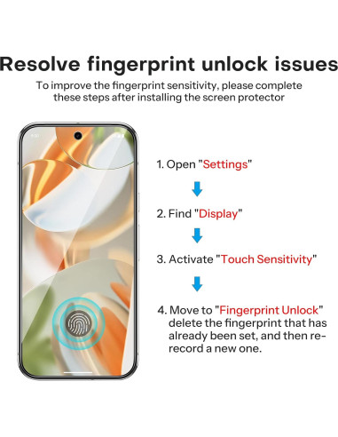 Protector de Pantalla y Lente OMOTON para Google Pixel 9 Pro