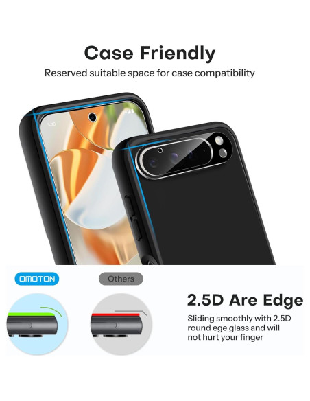 Protector de Pantalla y Lente OMOTON para Google Pixel 9 Pro Protector de Pantalla y Lente OMOTON para Google Pixel 9 Pro