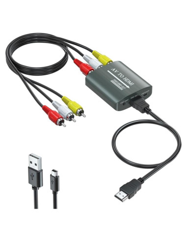Convertidor RCA a HDMI Setuact con cables incluidos 720p 1080p