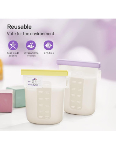 Bolsas de Almacenamiento de Leche Materna Nuliie 360ml 7 Pcs