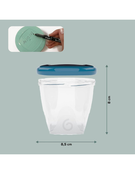 Frascos de Comida para Bebés Babymoov Set 6x227g Sin BPA Frascos de Comida para Bebés Babymoov Set 6x227g Sin BPA