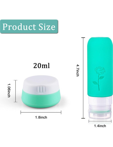 Set de Contenedores de Viaje Kitchen GIMS 3pcs Silicona 20ml