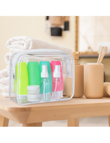 Bolsa de Aseo TSA PACKISM con 8 Botellas Silicona 100ml