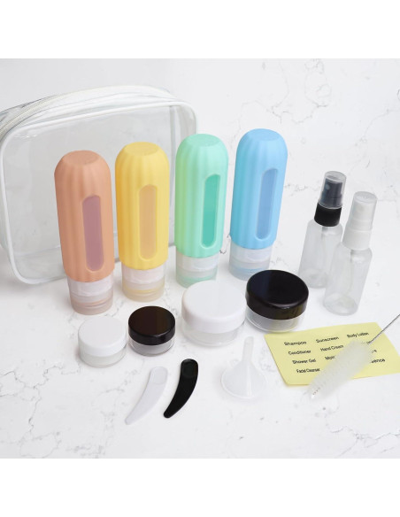 Botellas de Viaje Silicona ZVAIS 3oz Aprobadas por TSA Botellas de Viaje Silicona ZVAIS 3oz Aprobadas por TSA