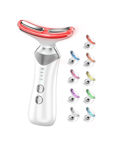 Masajeador Facial 9-en-1 Duomeilin Blanco con Luz Roja Masajeador Facial 9-en-1 Duomeilin Blanco con Luz Roja