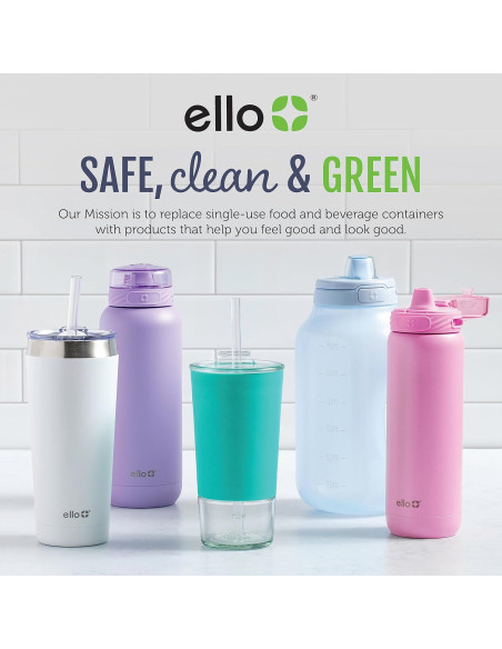 Contenedor de Almacenamiento de Alimentos Ello DuraGlass 2 Tazas Yucca Contenedor de Almacenamiento de Alimentos Ello DuraGlass 2 Tazas Yucca