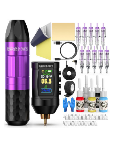 Kit de Tatuaje Inalámbrico Wormhole WTK286 con Batería 1,800mAh