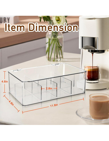 Soporte Organizador de Cápsulas de Café ZECENN - Transparente