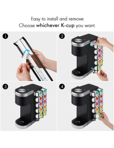 Soporte para cápsulas de café KES negro mate, 2 unidades 2