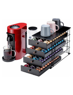 Soporte para cápsulas Nespresso Rice Rat 120 cápsulas negro