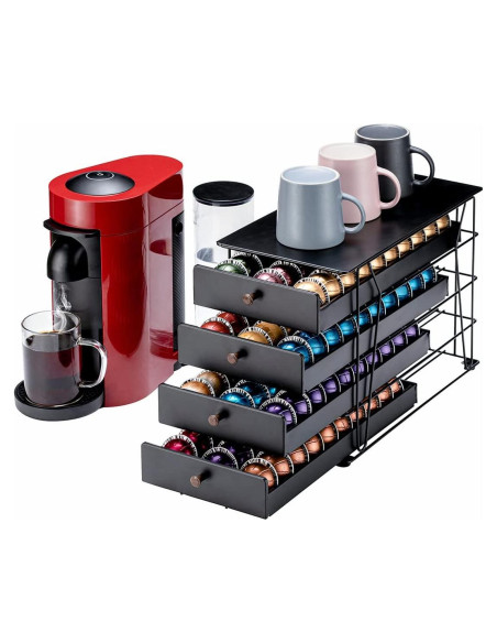 Soporte para cápsulas Nespresso Rice Rat 120 cápsulas negro Soporte para cápsulas Nespresso Rice Rat 120 cápsulas negro