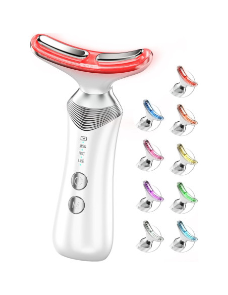 Masajeador Facial 9-en-1 Duomeilin Blanco con Luz Roja Masajeador Facial 9-en-1 Duomeilin Blanco con Luz Roja