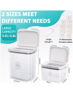 Contenedor de Polvo de Lavandería FACULX 8.3L Hermético 2