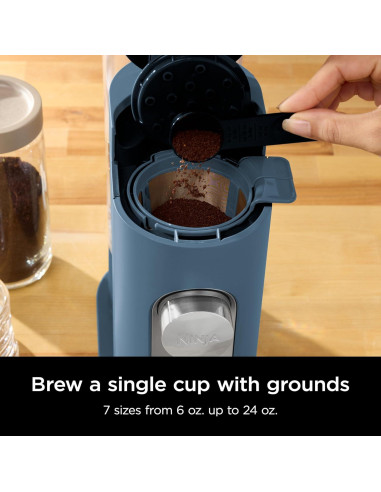 Cafetera Ninja PB041BL 1 Porción Azul 56 oz, Molido y Cápsulas