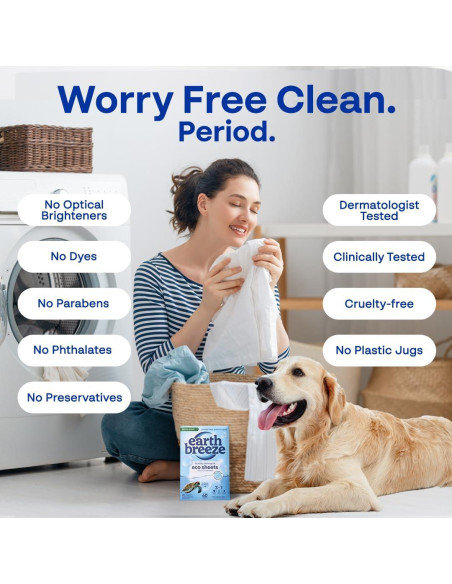 Hojas de detergente para ropa Earth Breeze Aroma Fresco - 60 Lavados Hojas de detergente para ropa Earth Breeze Aroma Fresco - 60 Lavados