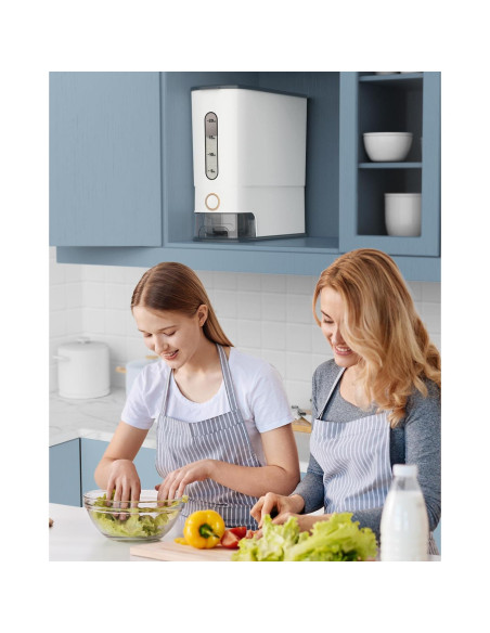 Dispensador de Arroz Lenwi 26.5L con Taza Medidora Libre de BPA Dispensador de Arroz Lenwi 26.5L con Taza Medidora Libre de BPA