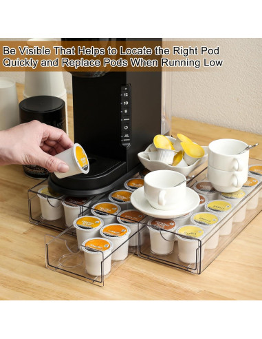 Organizador de cápsulas de café AOZITA para K-Cup - 36 unidades