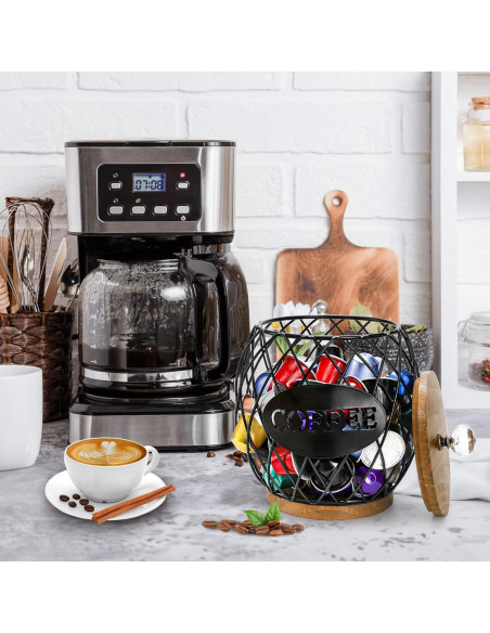 Soporte redondo para cápsulas de café WRINGKIT con tapa Soporte redondo para cápsulas de café WRINGKIT con tapa