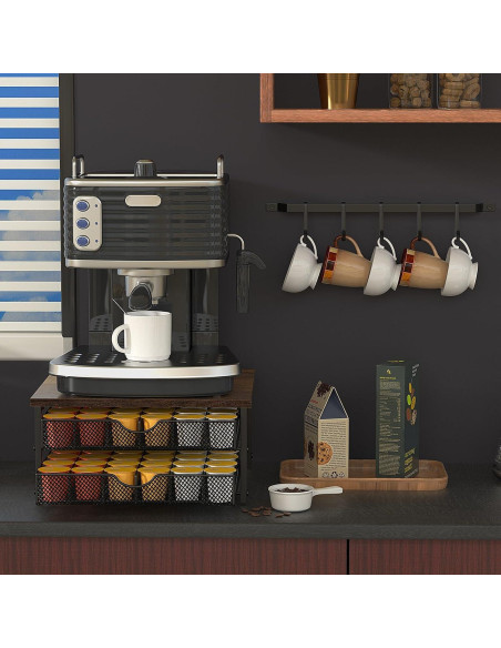Soporte Organizador para 72 Cápsulas de Café BTY - Negro Soporte Organizador para 72 Cápsulas de Café BTY - Negro