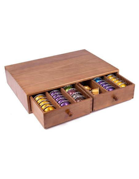 Soporte Organizador de Cápsulas de Café WodGod Madera 41.4x28.4cm Soporte Organizador de Cápsulas de Café WodGod Madera 41.4x28.4cm